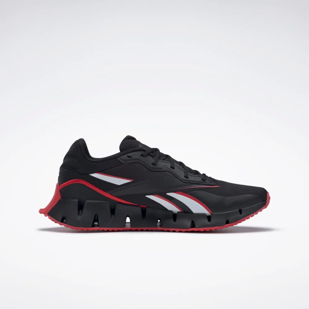 Uphill propulsion Reebok Footwear Men Zig Dynamica 4 Shoes CBLACK/VECRED/VECBLU