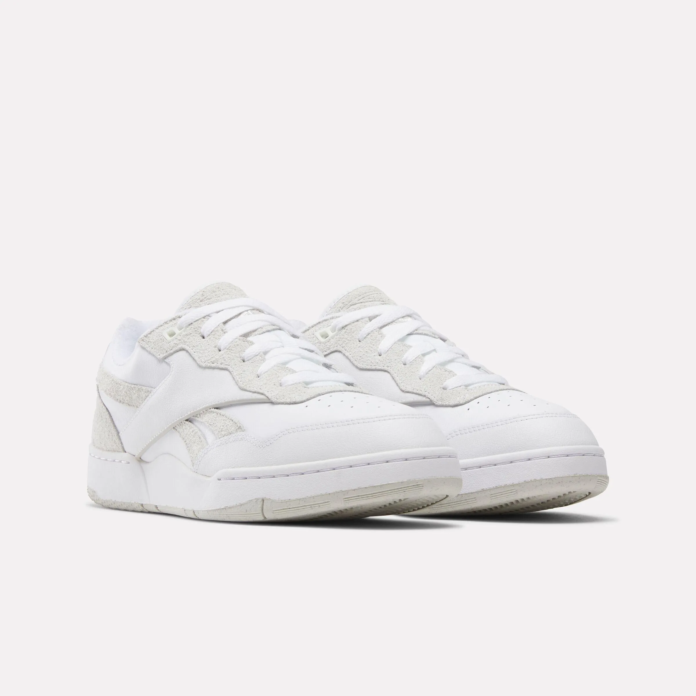 Reebok Footwear Men BB 4000 II Retro Basketball Shoes WHITE/WHITE/WHITE Soft zipper