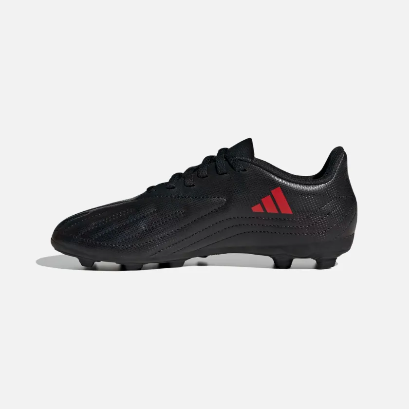 Adidas Deportive II Flexible Ground Kids Unisex Football Shoes (4-7Year) -Core Black/Red/Red Sky View Surf Mode