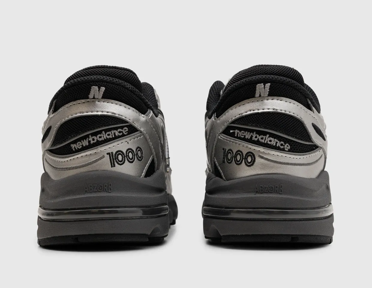New Balance M1000 Silver Metallic / Black Slip   On Design