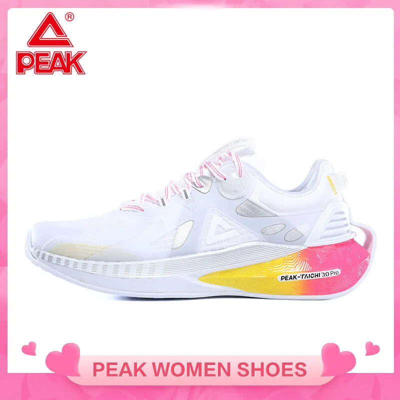 PEAK TAICHI 3.0 Pro Women Cushioning Non-slip Wearable Sneakers Lightweight Mesh Breathable Shoes Sport Running Shoes for Women EW11728H Sporty Appearance