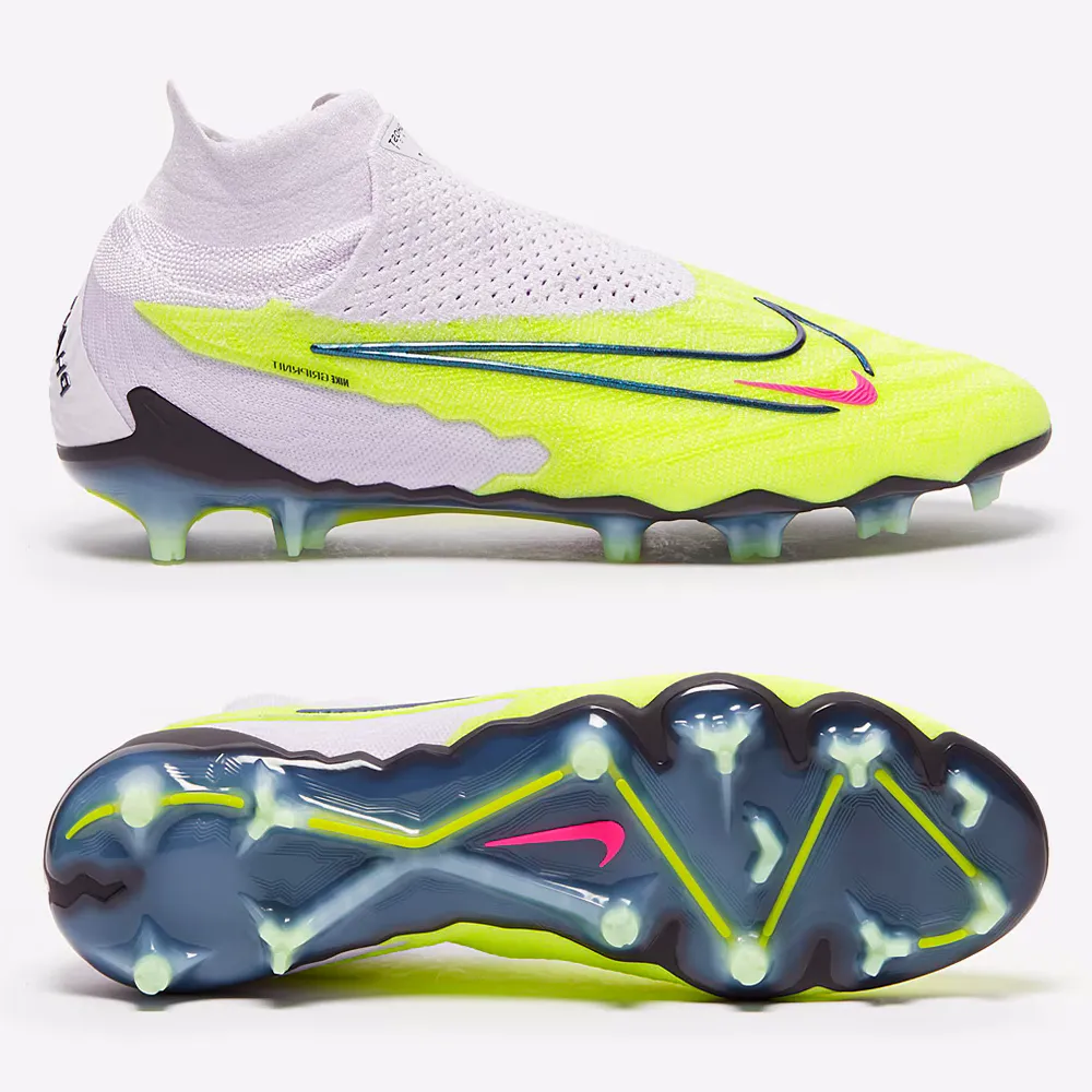 Player Support Tactical Grip Nike Phantom GX Elite DF Fusion Link FG Mens - Volt