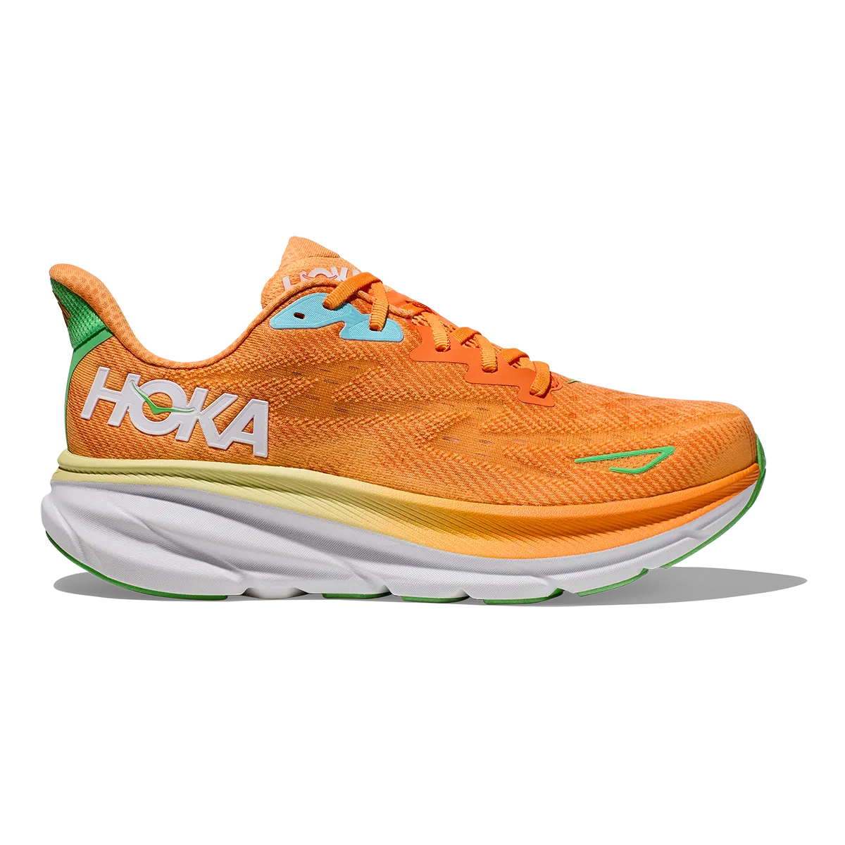 Hoka Clifton 9 - Solar Flare - Sherbet Comfortable Heel Wide