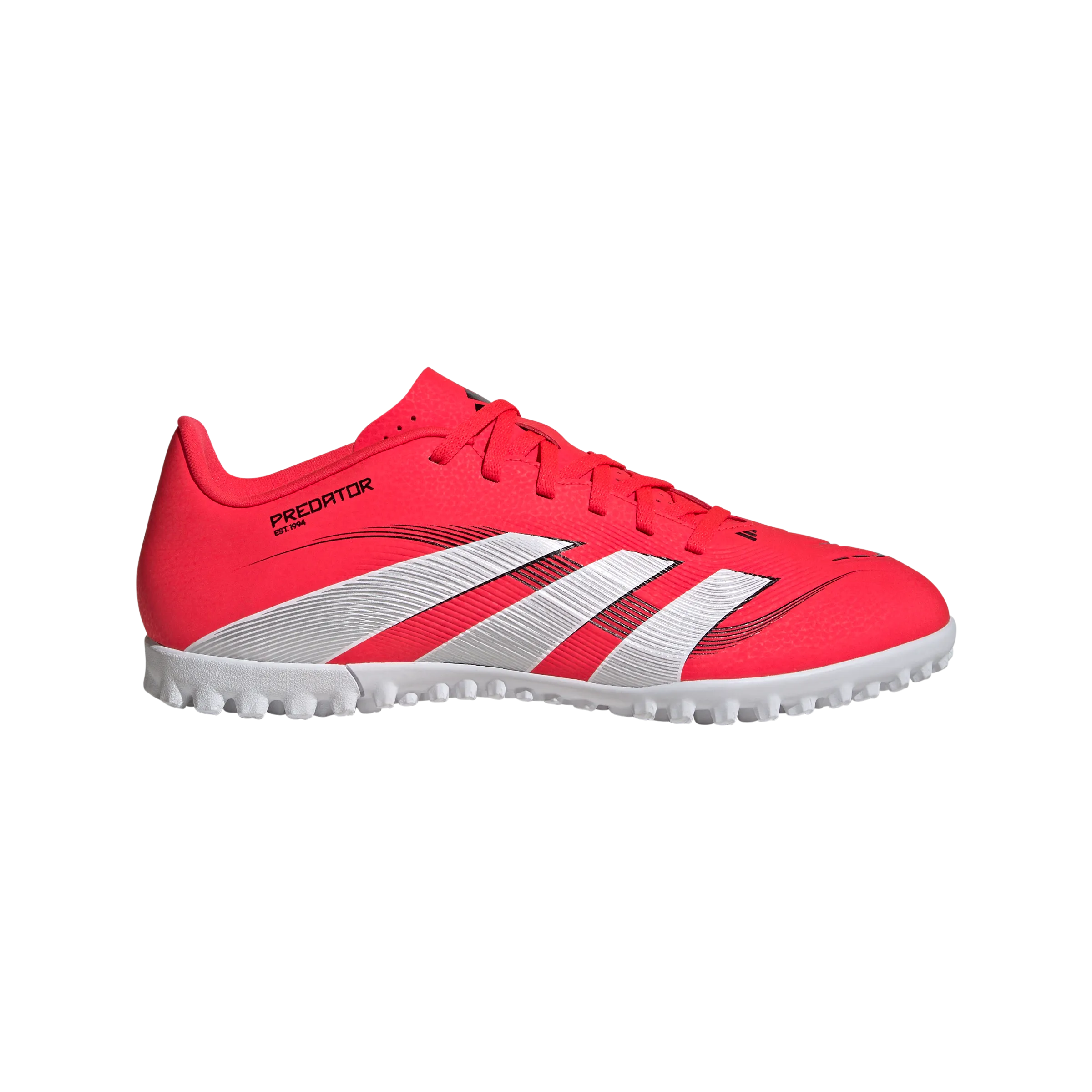 Adjustable Strap adidas PREDATOR CLUB Artificial Turf Soccer Shoes | Lucid Red-Core Black | Men's