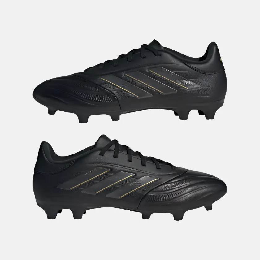 Stone Gray Adidas Copa Pure 2 League Firm Ground Men's Football Shoes - Core Black/Carbon/Gold Metallic