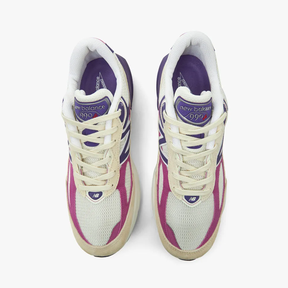 Woven Texture Mid   Top New Balance MADE in USA U990TD6 Purple / Angora