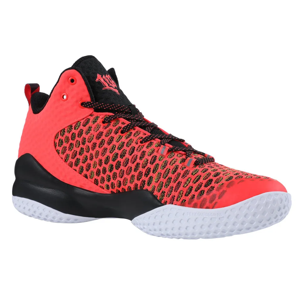 PEAK Basketball Shoes Lou Williams Streetball Master Fluorescent Orange Seamless performance Recycled Material Design