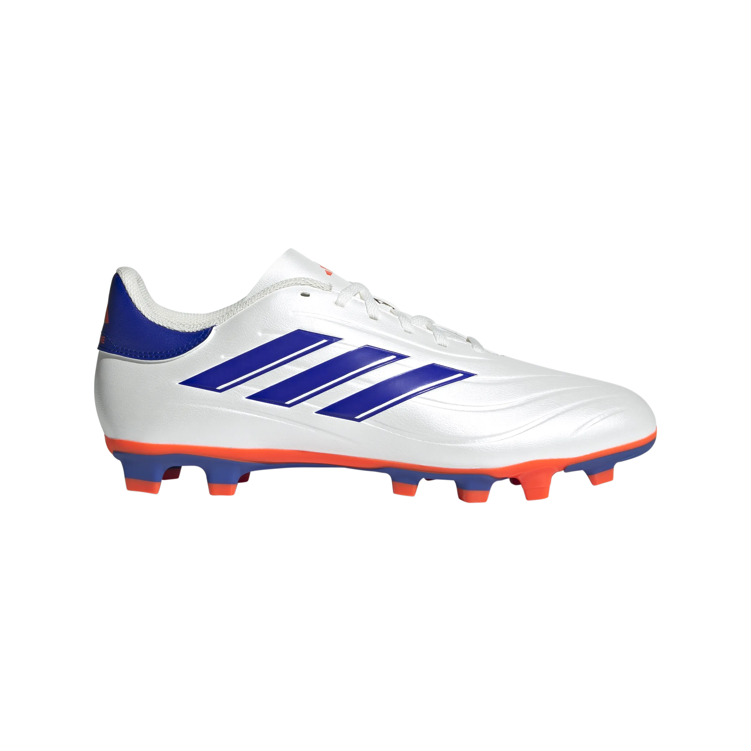 Start Sprint adidas Copa Pure 2 Club Flexible Ground Soccer Cleats | Cloud White-Lucid Blue-Solar Red | Men's