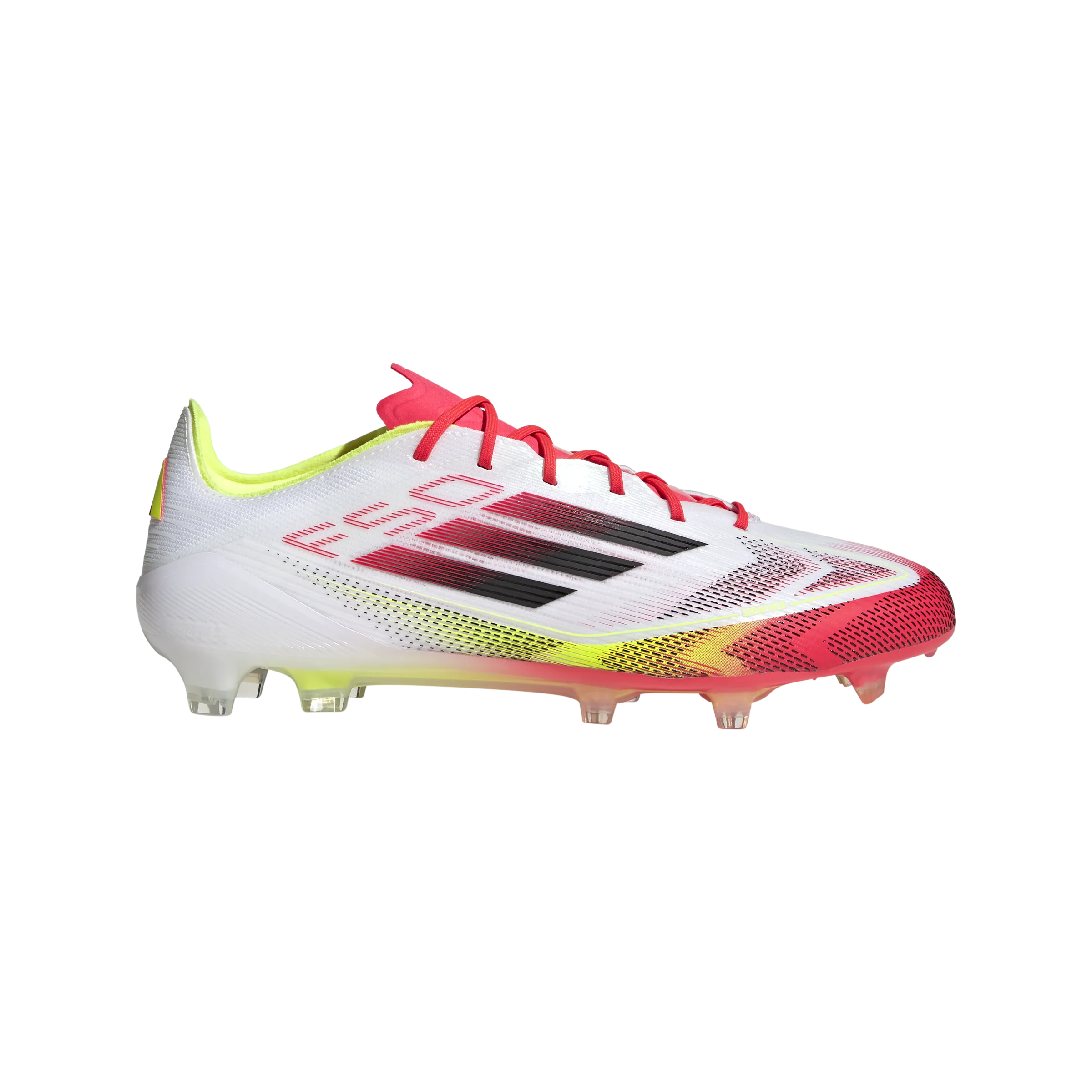 adidas F50 ELITE Firm Ground Soccer Cleats | Cloud White-Core Black-Solar Yellow | Men's Durable Build Multi Ground