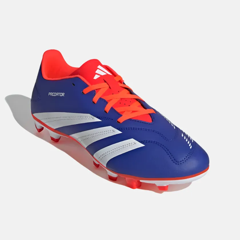 Adidas Predator Club Flexible Ground Unisex Football Shoes -Lucid Blue/Cloud White/Solar Red Urban Sleek