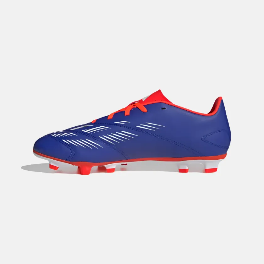 Dry Fast Adidas Predator Club Flexible Ground Unisex Football Shoes -Lucid Blue/Cloud White/Solar Red