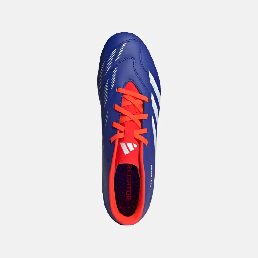 Breathable Lining Adidas Predator Club Flexible Ground Unisex Football Shoes -Lucid Blue/Cloud White/Solar Red