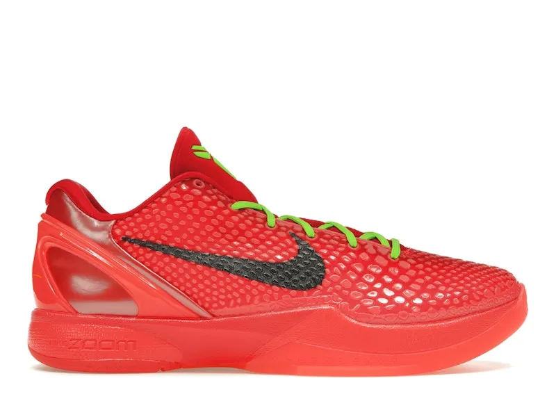 Tear Resistant Upper Ventilated Upper Material Nike Kobe 6 Protro Reverse Grinch