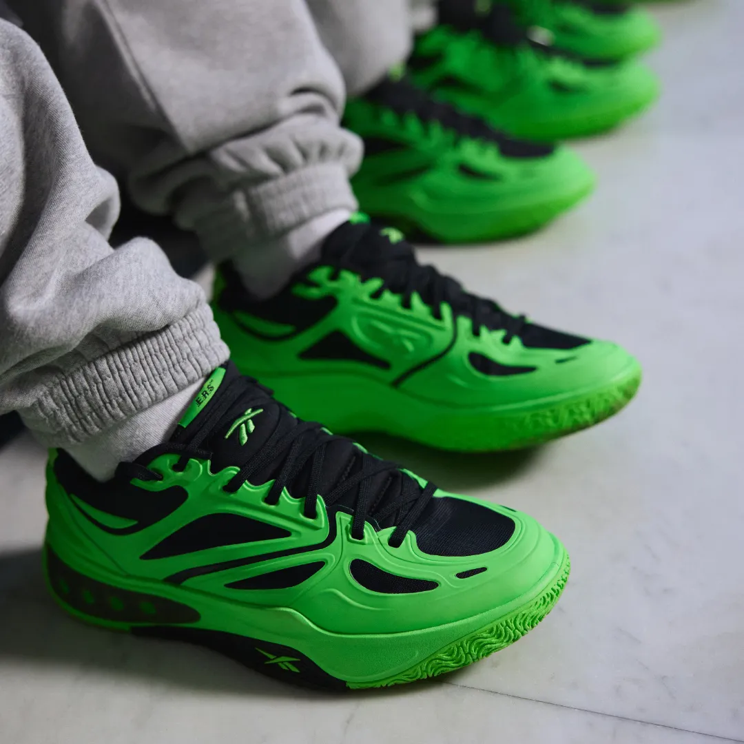 velcro Reebok Footwear Men Engine A Basketball Shoes SOLAR LIME/SOLAR LIME/BLACK