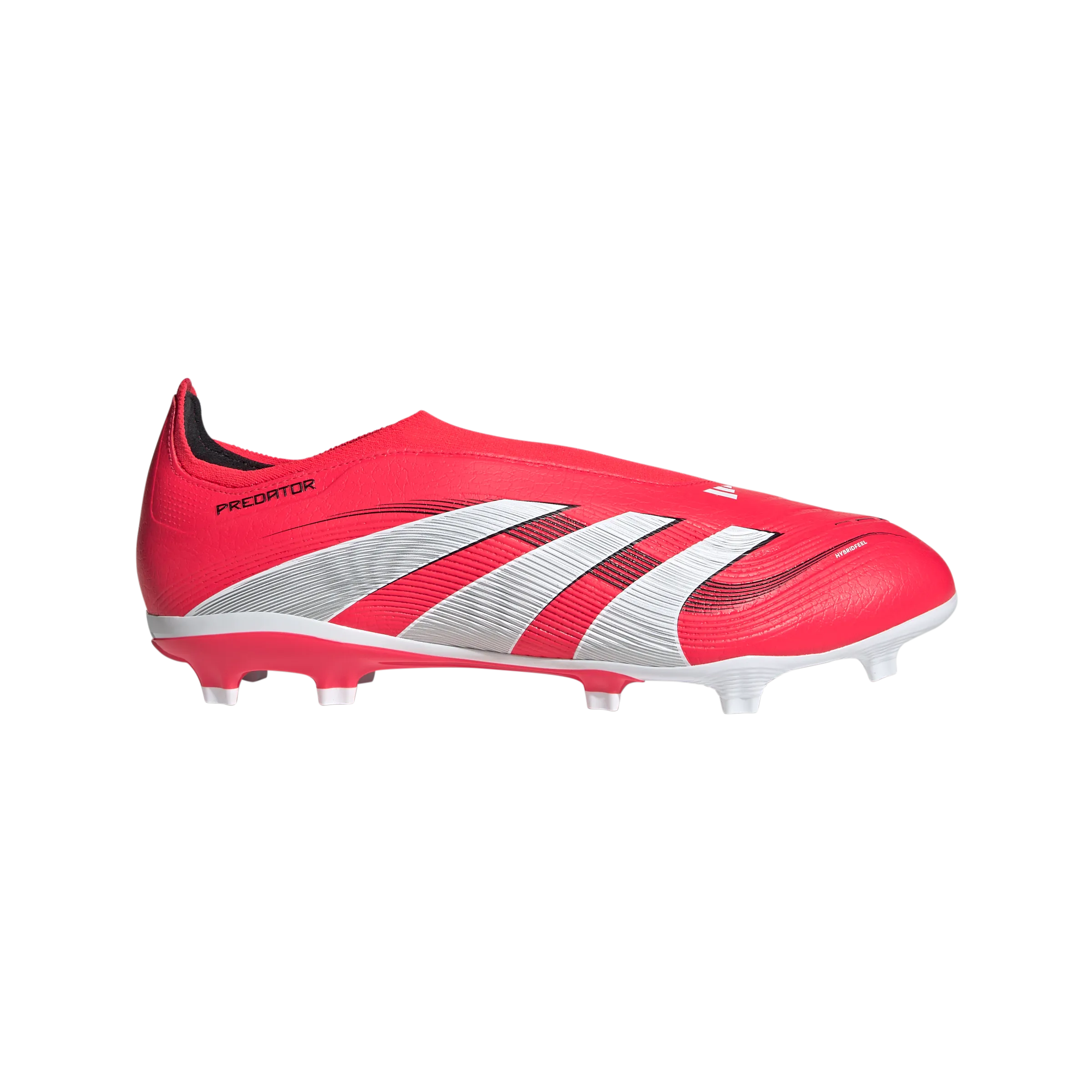 adidas Predator League Laceless Firm/Multi-Ground Soccer Cleats | Lucid Red-Cloud White | Men's Rapid Foot