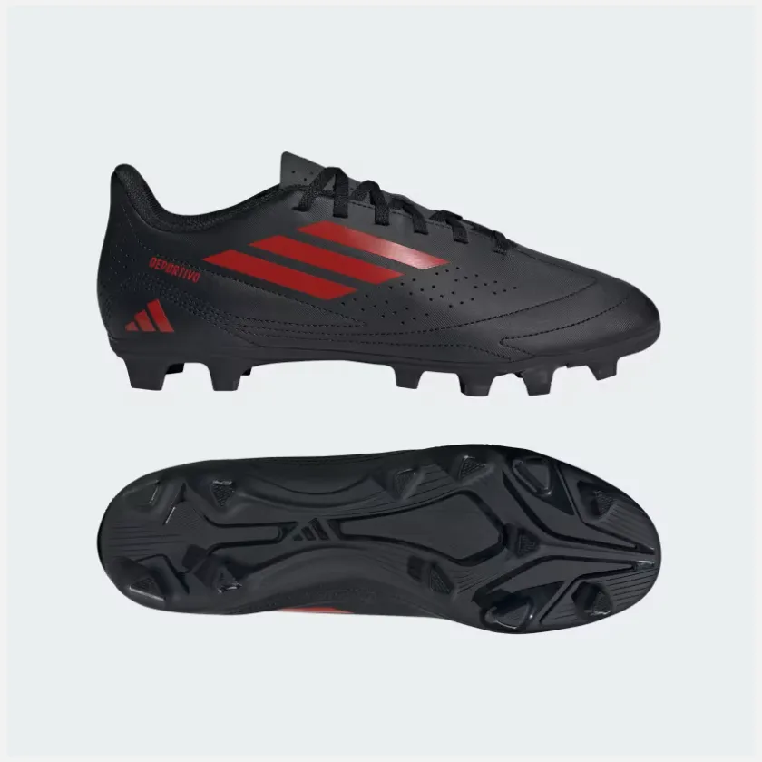 Club Edge Adidas Deportivo III Flexible Ground Men's Football Shoes -Core Black/Gray Three/Core Black