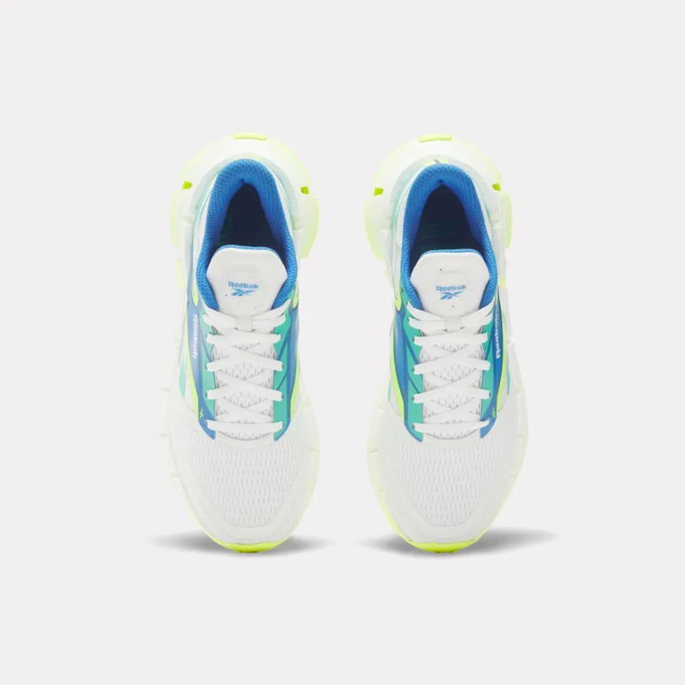 seamless socks liner high - end shoes Reebok Footwear Women FloatZig 1 Running Shoes WHITE/UNLEASHED GREEN/DIGITAL
