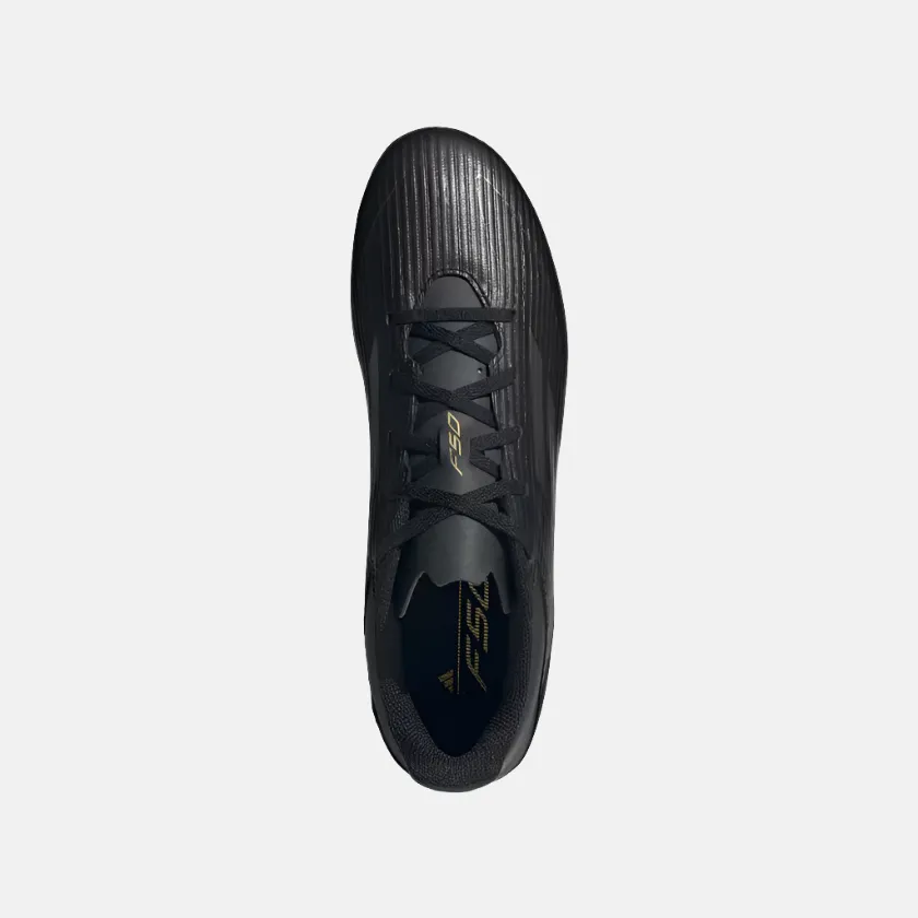 Flexibility Adidas F50 Club Flexible Ground Unisex Football Shoes - Core Black/Iron Metallic/Gold Metallic