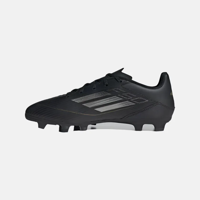Urban Chill Space Vibe Adidas F50 Club Flexible Ground Unisex Football Shoes - Core Black/Iron Metallic/Gold Metallic