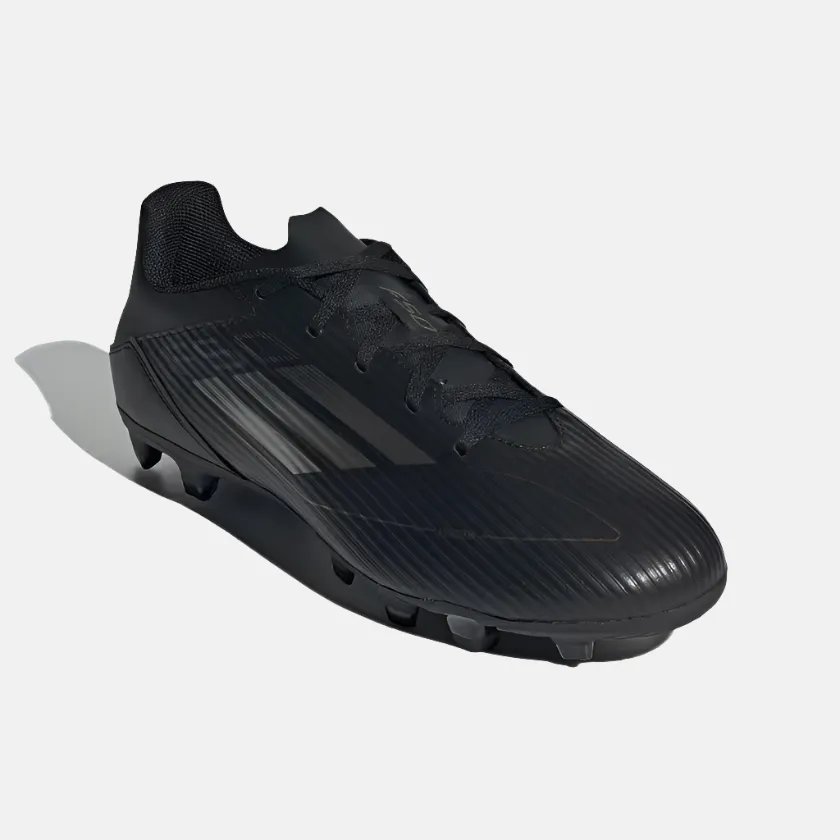 Adidas F50 Club Flexible Ground Unisex Football Shoes - Core Black/Iron Metallic/Gold Metallic Month Strong