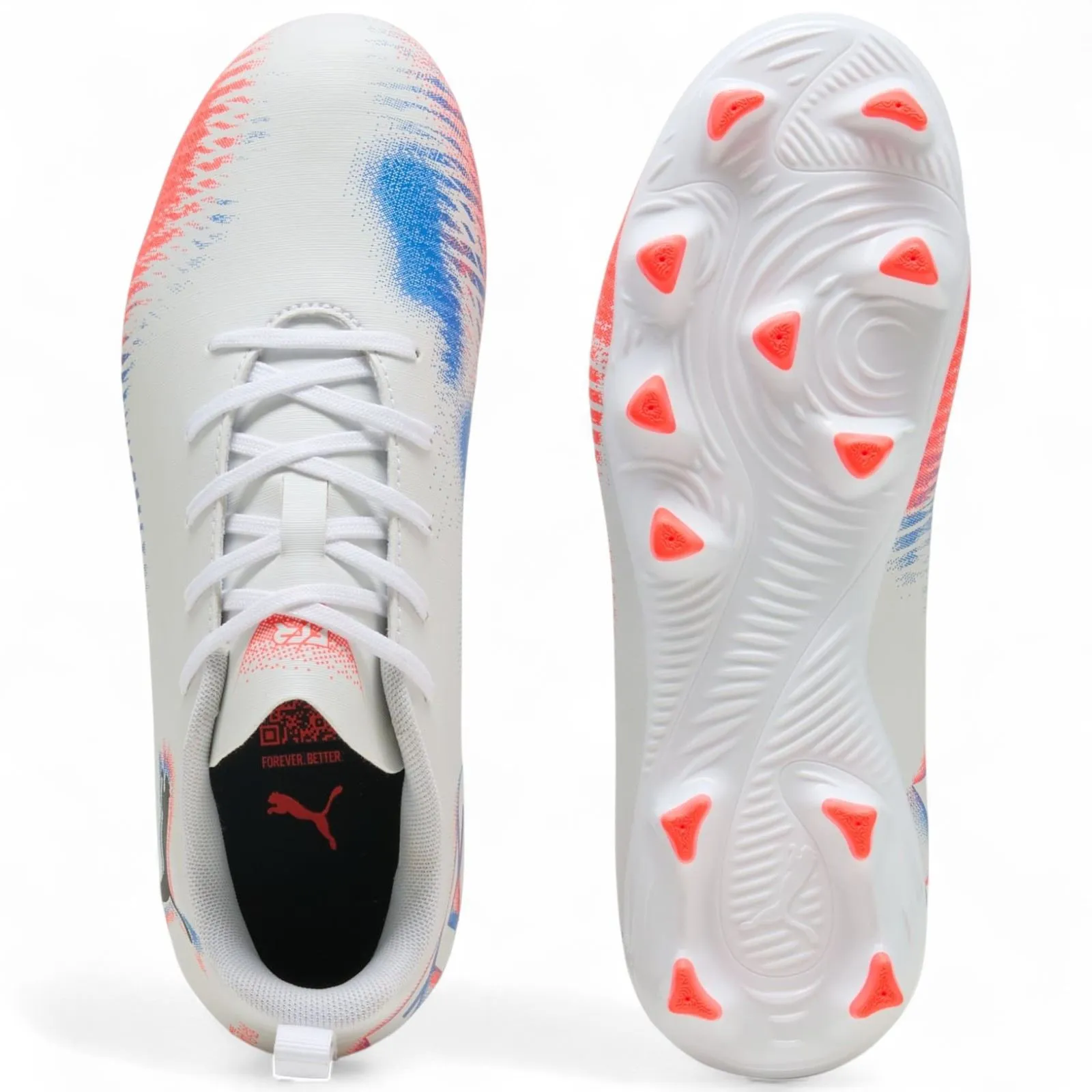 Puma Kids Future 8 Play FG White Elite Level Running Step