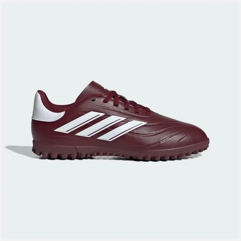 Moon Walk Calm Tone Adidas Copa Pure II Club Fooball Turf Kids Unisex Shoes (4-8Year) -Shadow Red/Cloud White/Team Solar Yellow 2
