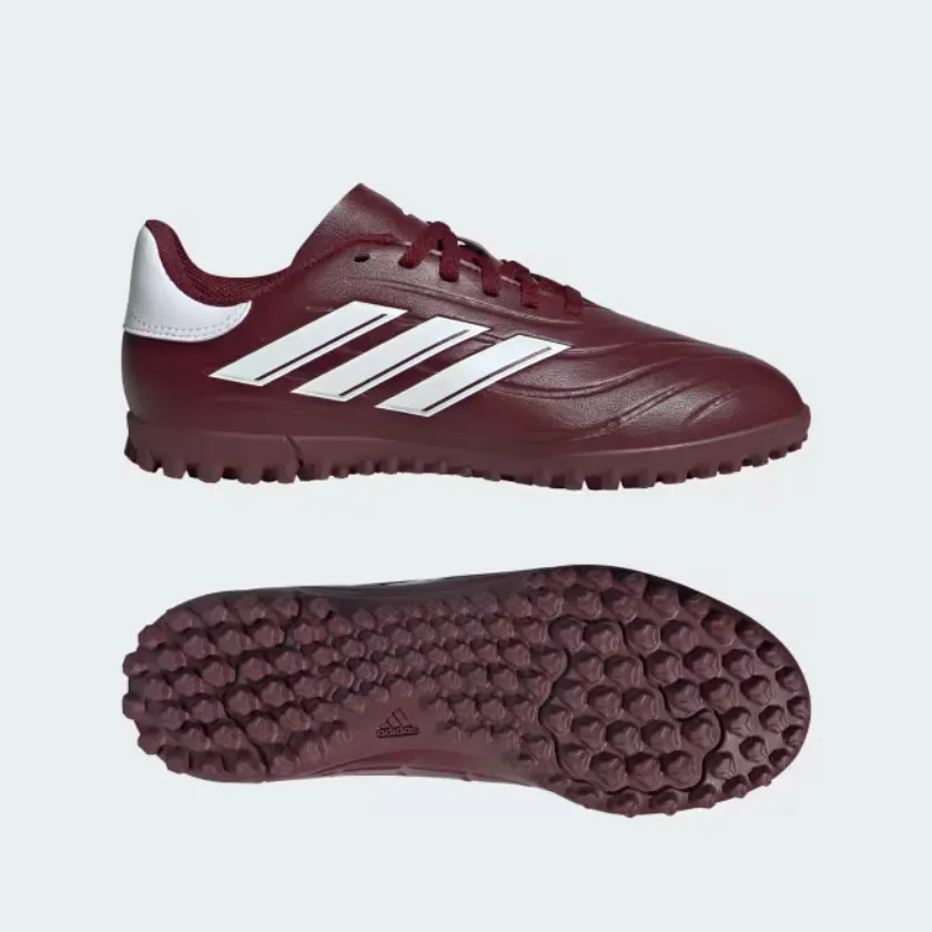 Korean Trend Adidas Copa Pure II Club Fooball Turf Kids Unisex Shoes (4-8Year) -Shadow Red/Cloud White/Team Solar Yellow 2