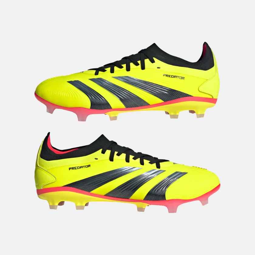 Digital Run Gym Quick Adidas Predator 24 Pro Firm Ground Football Shoes -Team Solar Yellow 2/Core Black/Solar Red