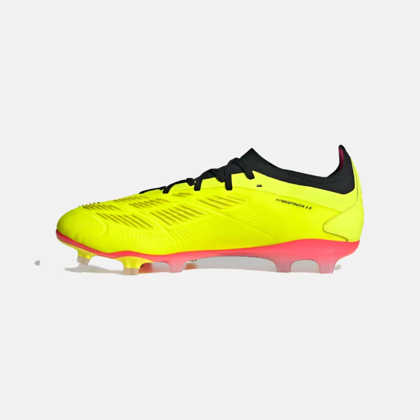 Adidas Predator 24 Pro Firm Ground Football Shoes -Team Solar Yellow 2/Core Black/Solar Red Peak Step Reinforced toe