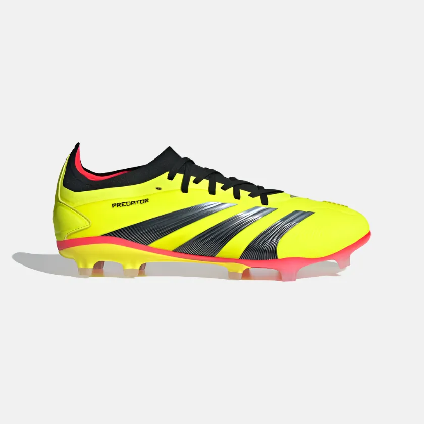 Event Mode Velvet Rich Adidas Predator 24 Pro Firm Ground Football Shoes -Team Solar Yellow 2/Core Black/Solar Red