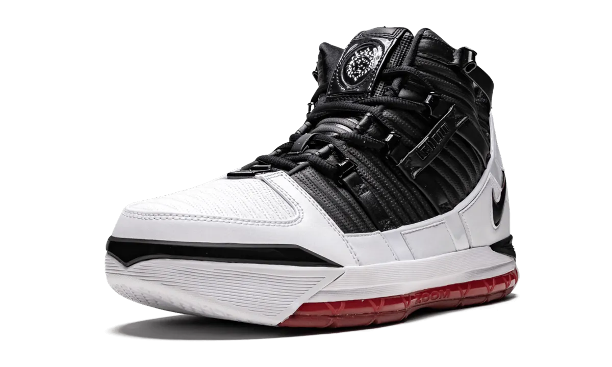 Zoom Lebron III QS "Home Release" Tension Adaptive Lacing Sneakers Memory Foam