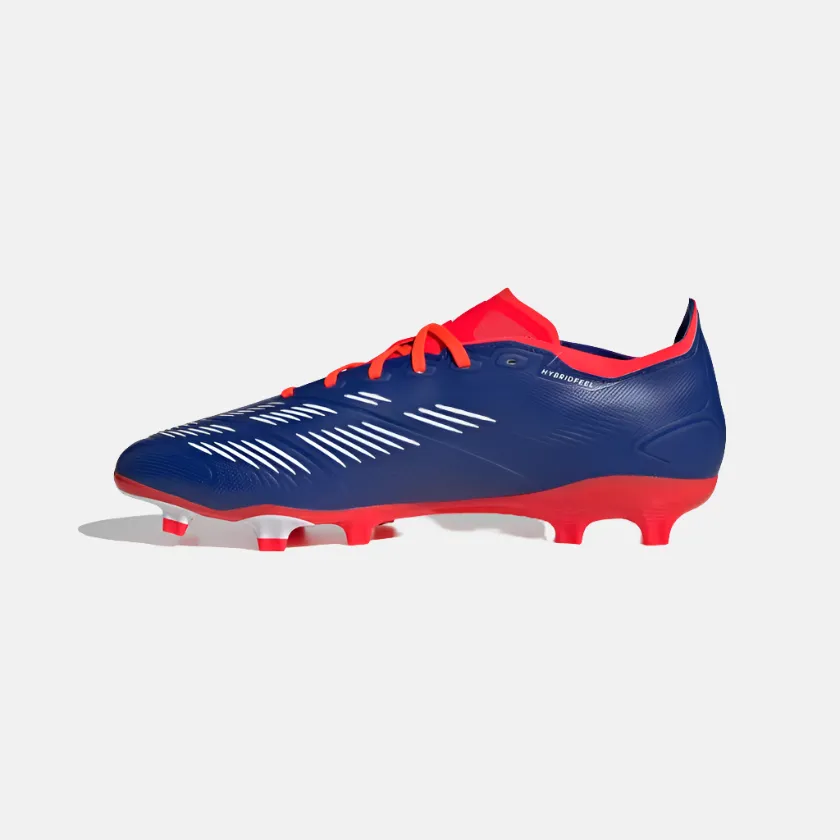 Calm Mood Stone Gray Adidas Predator League Firm Ground Men's Football Shoes -Lucid Blue/Cloud White/Solar Red