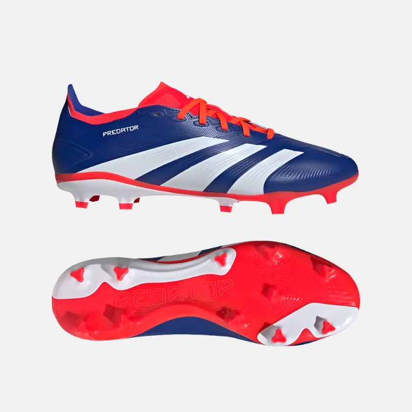 Weekend Casual Adidas Predator League Firm Ground Men's Football Shoes -Lucid Blue/Cloud White/Solar Red