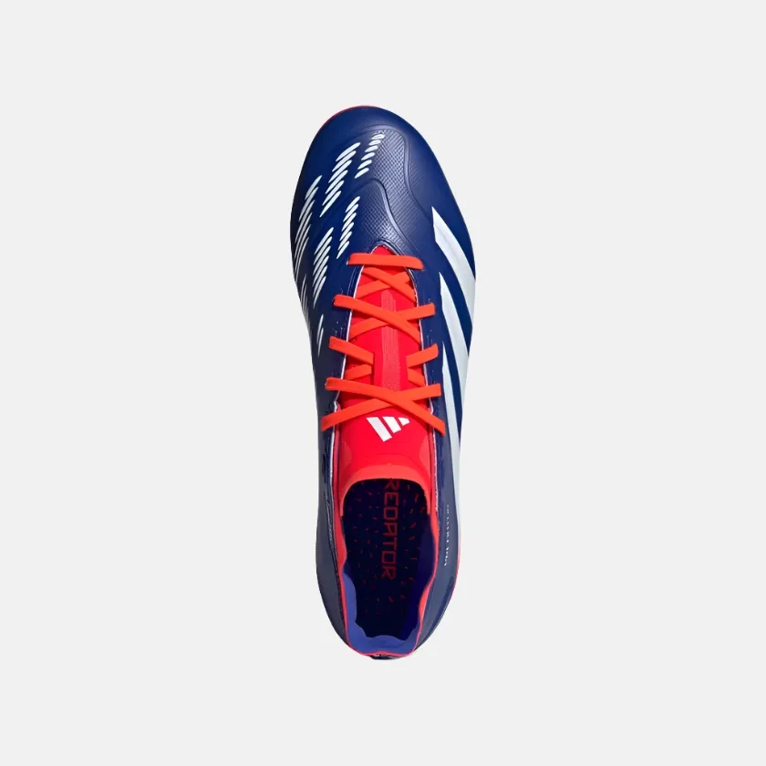 Summer Base Adidas Predator League Firm Ground Men's Football Shoes -Lucid Blue/Cloud White/Solar Red