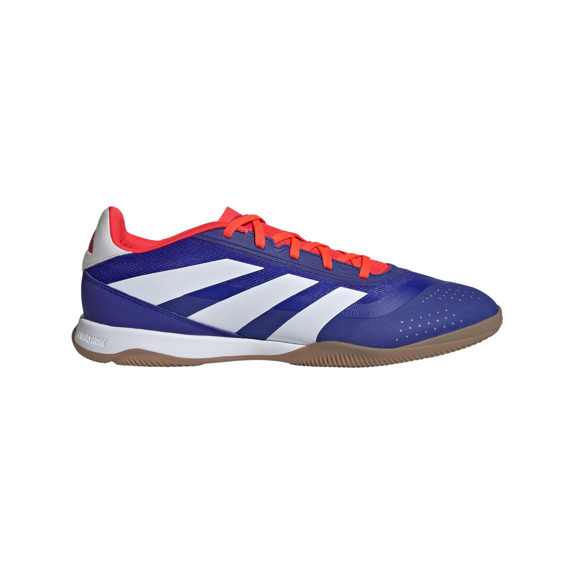 adidas Predator League Indoor Soccer Shoes | Lucid Blue-Cloud White-Solar Red | Men's Agility Push