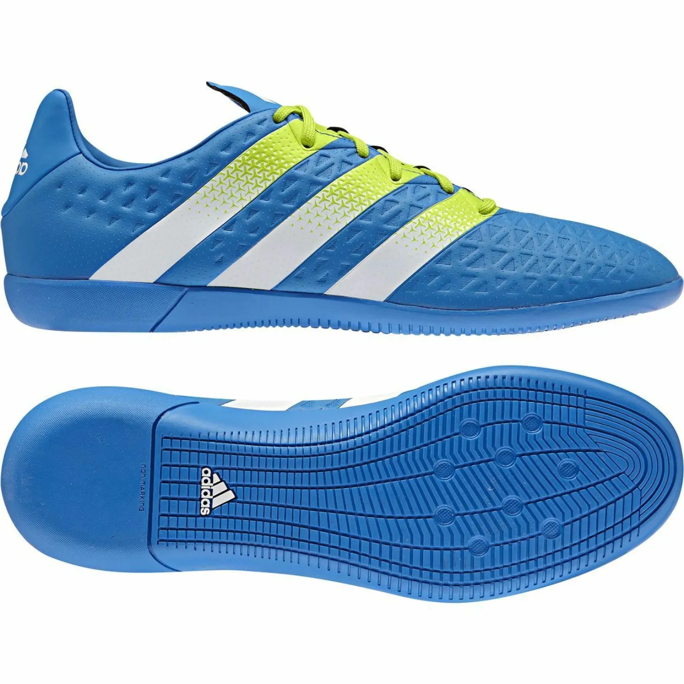adidas ACE 16.3 Indoor Soccer Shoes | Shock Blue | Men's Ergonomic Shape Fast Break