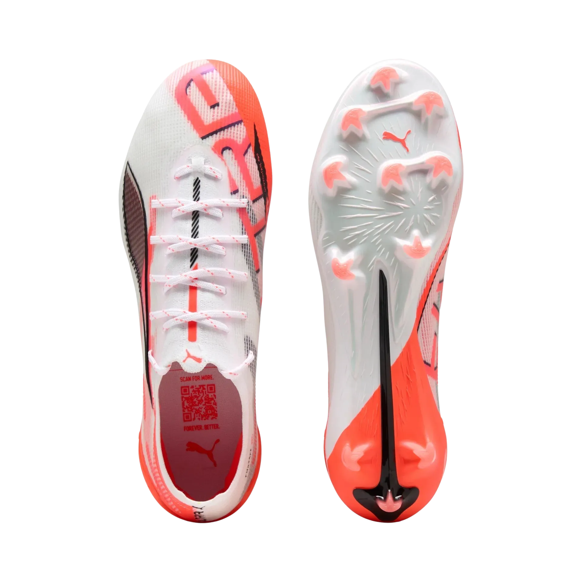 Puma Ultra 5 Pro FG/AG Jr-white Quick Entry Breathable Fit