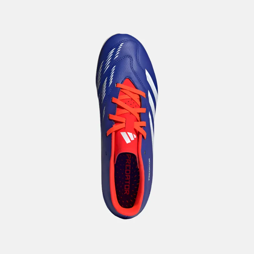 Adjustable Straps Adidas Predator Club Turf Unisex Football Shoes -Lucid Blue/Cloud White/Solar Red