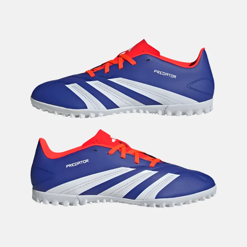 Adidas Predator Club Turf Unisex Football Shoes -Lucid Blue/Cloud White/Solar Red Trendy
