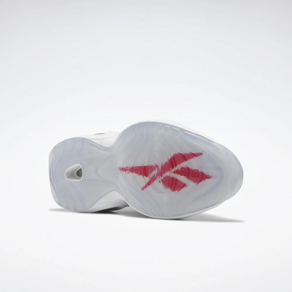 Reebok Footwear Men QUESTION MID FTWR WHT/FTWR WHT/VECTOR RED Shockproof