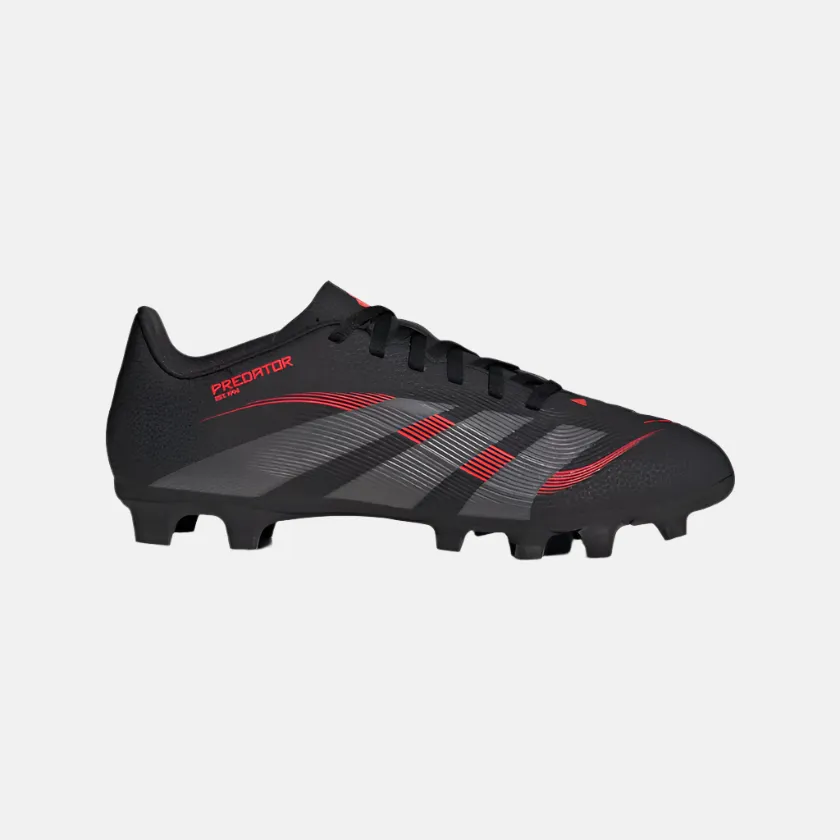 Trendy Adidas Predator Club Firm Multi-Ground Football Shoes -Core Black/Grey Four/Lucid Red
