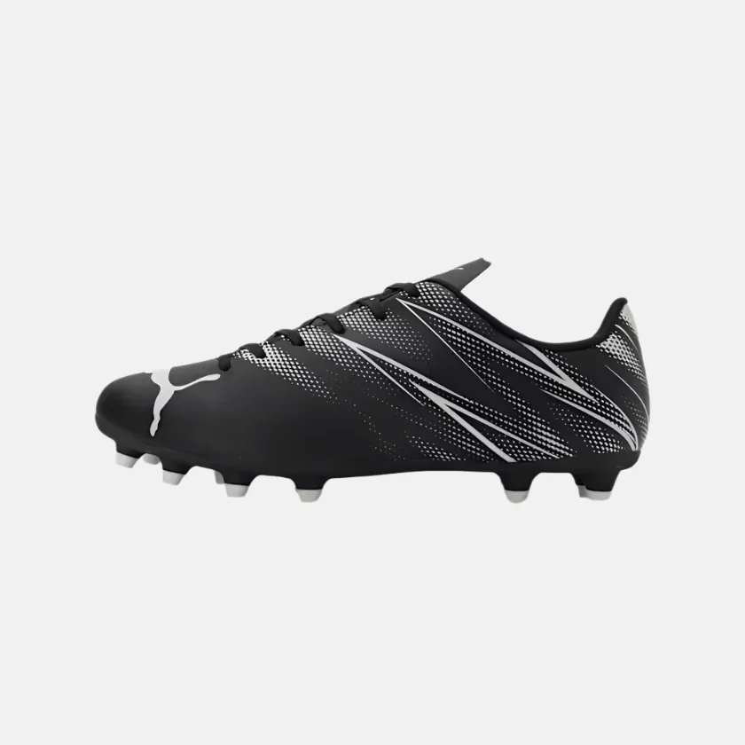 Comfort Run Puma Attacanto FG/AG Men's Football Shoes -Black/Silver Mist