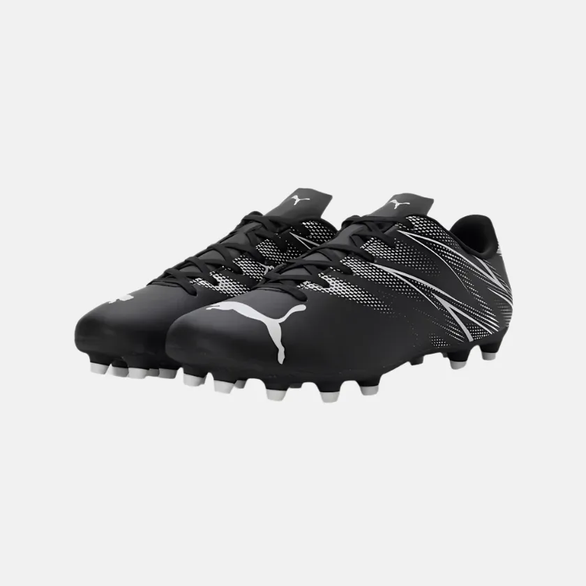 Puma Attacanto FG/AG Men's Football Shoes -Black/Silver Mist Shine Bright