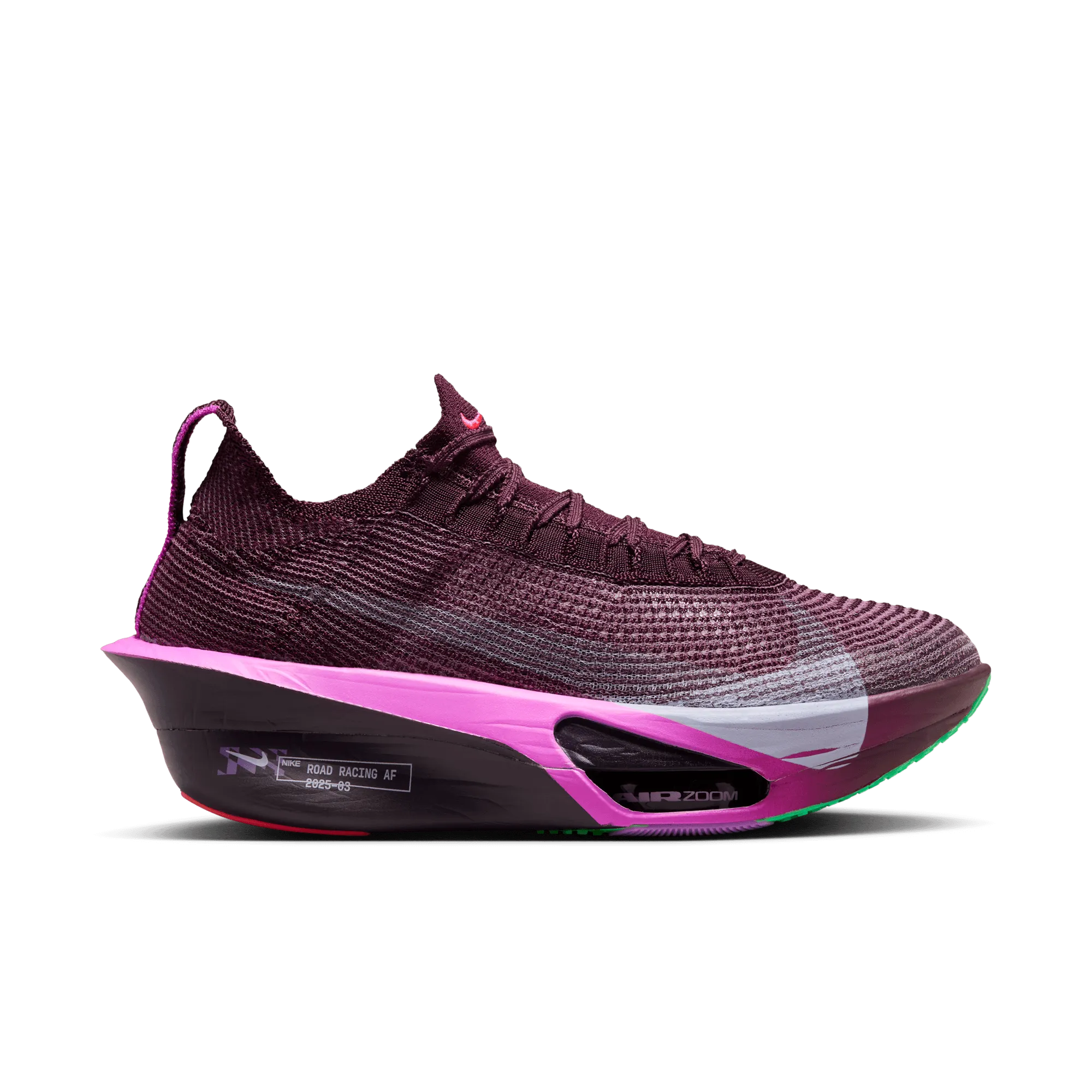running in dark colors WOMEN'S ALPHAFLY 3 - B - 600 BURGUNDY CRUSH/OXYGEN PURPLE