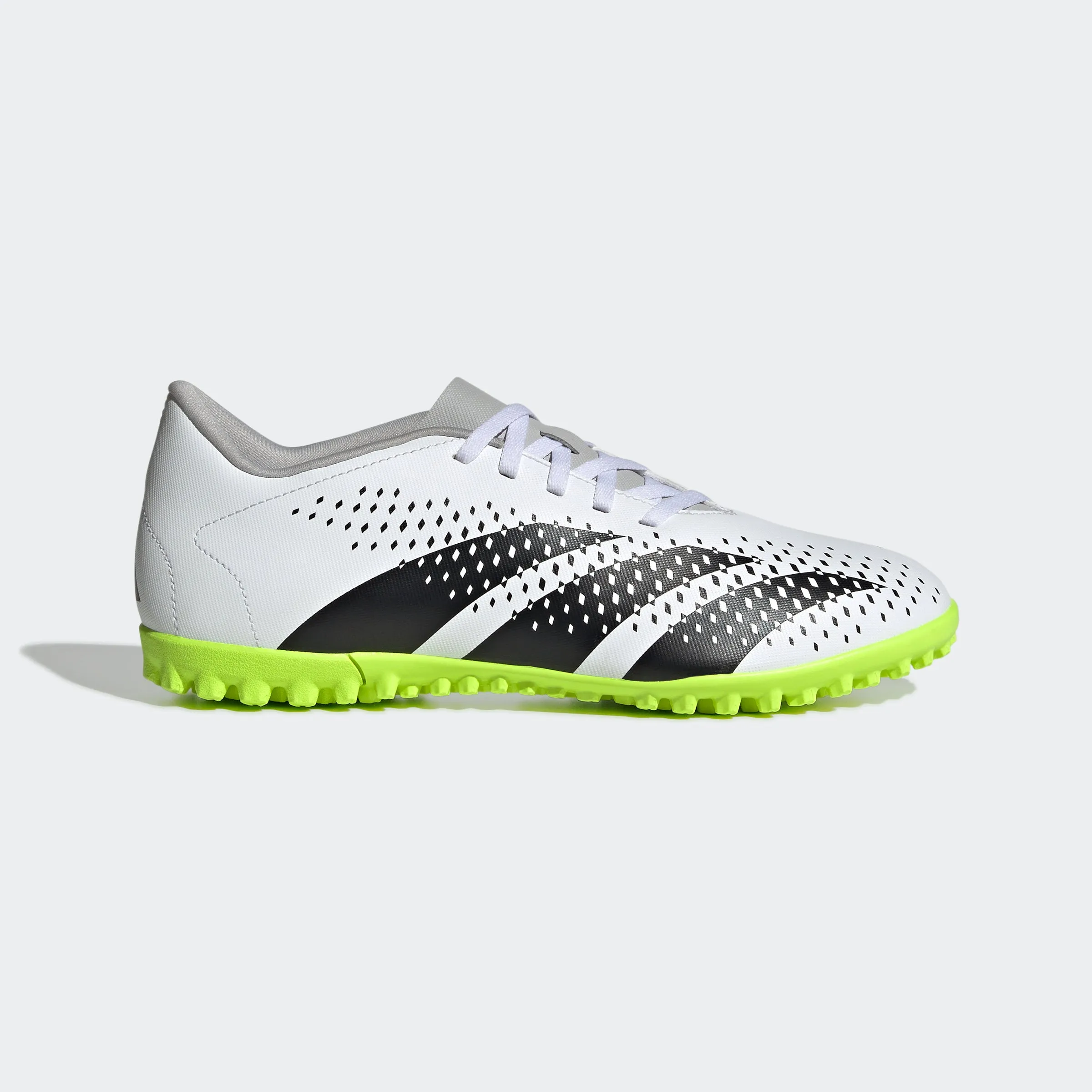 adidas Predator Accuracy.4 AstroTurf Cleats | White/Black | Men's Rotational Stability Wing Play