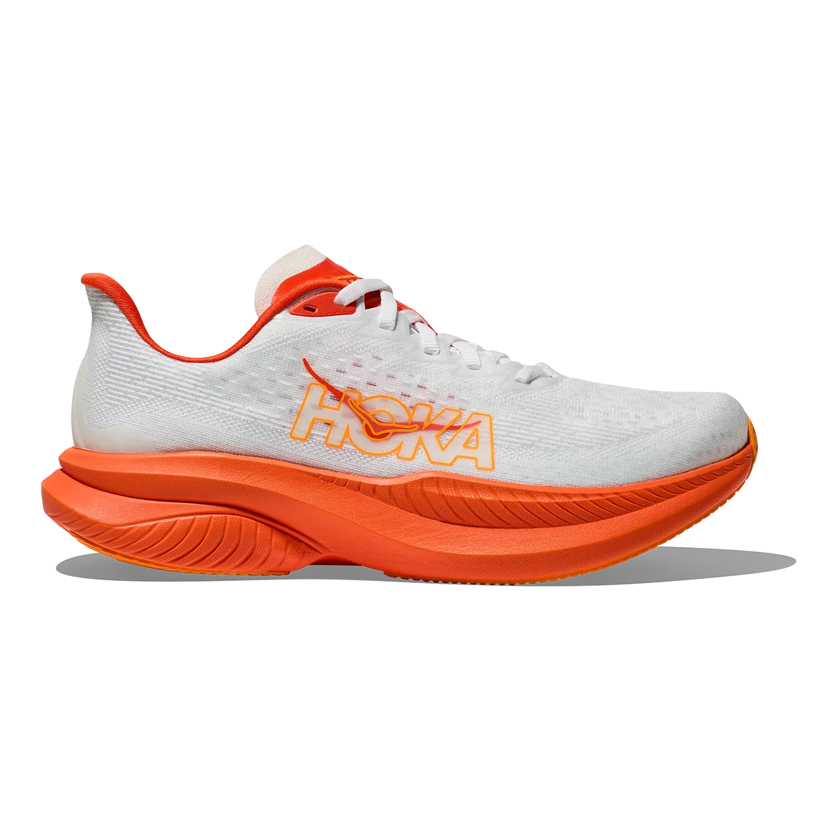 Hoka Mach 6 - Frost - Lava Bold Outsole Geometry Commuter Ready