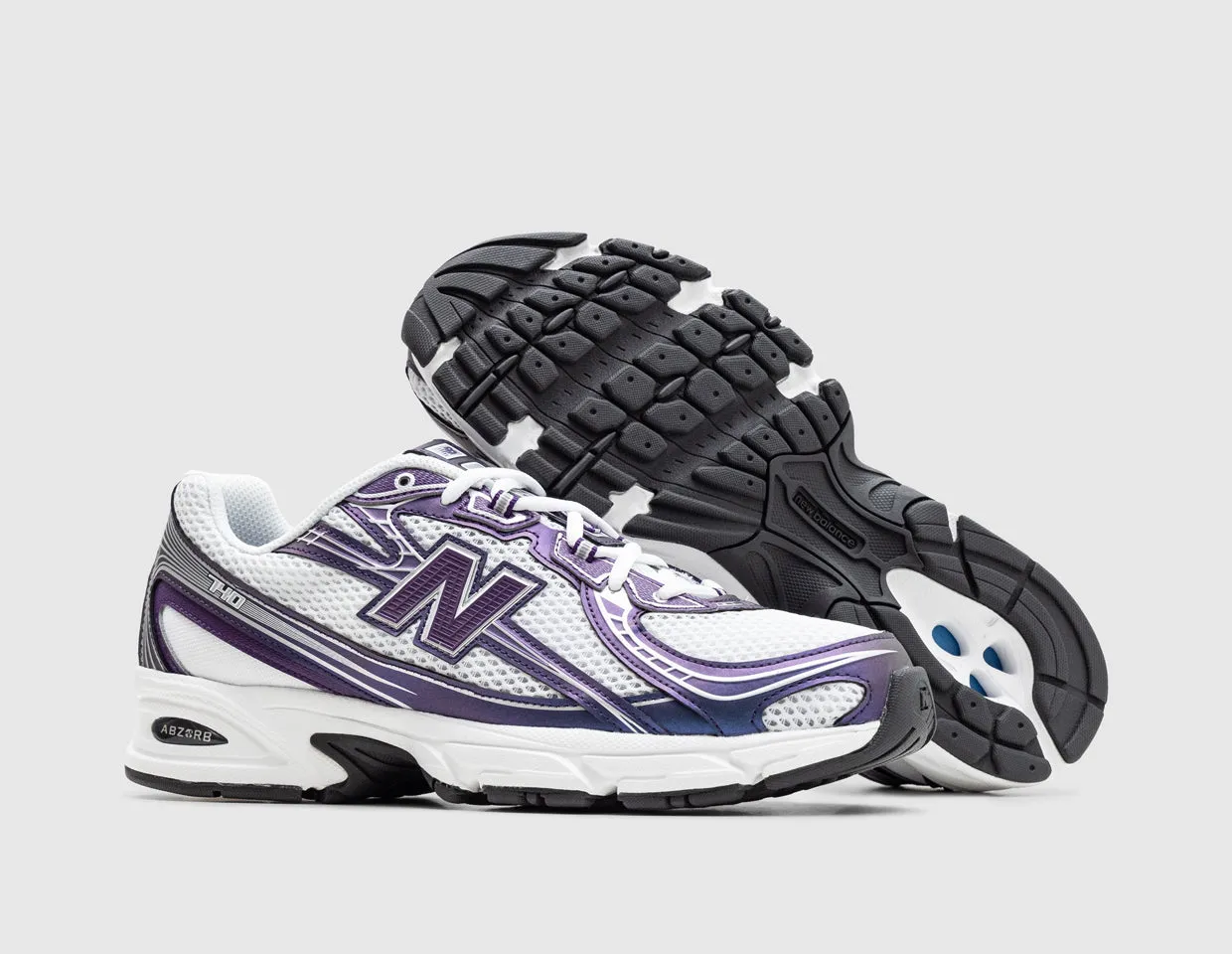 New Balance 740 White / Concord Grape Stitchless Design Relax Fit
