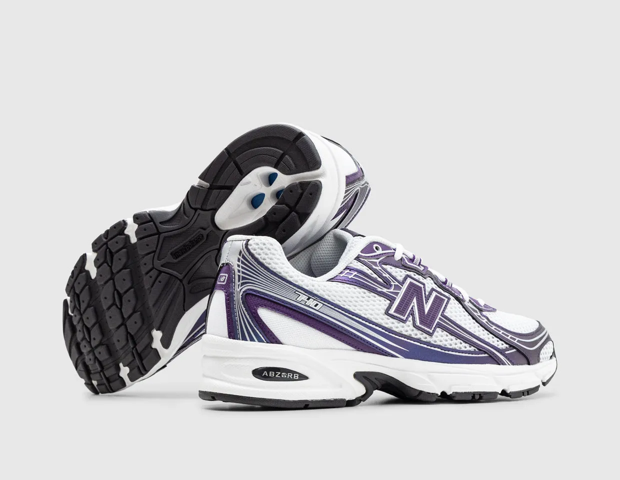 New Balance 740 White / Concord Grape Clean Build