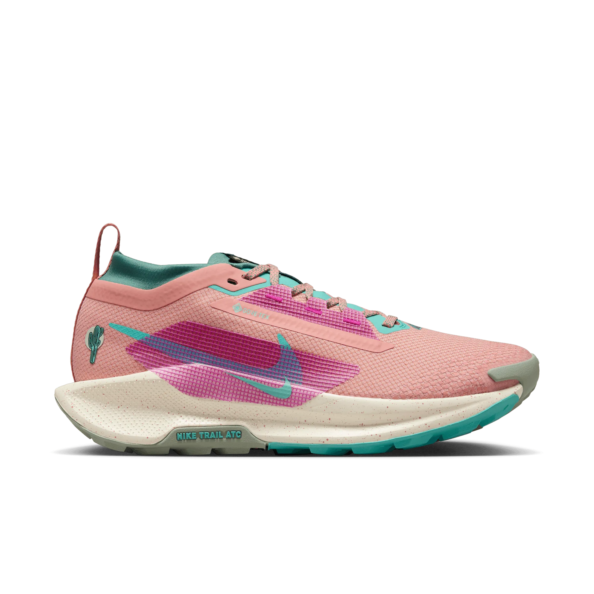 WOMEN'S PEGASUS TRAIL 5 GORE-TEX - B - 600 RED STARDUST/GREEN FROST Flex Performance adjustable running wear