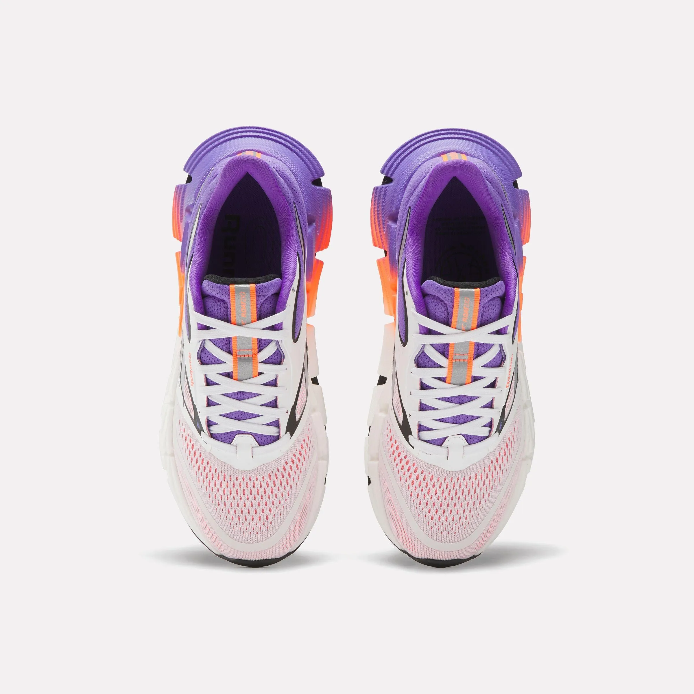 Anti - friction waterproof running shoes Reebok Footwear Women FloatZig 2 Running Shoes WHITE/ROYAL PURPLE/FLASH ORANG